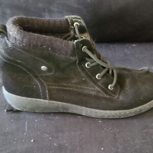 Black Suede High-Top Sneakers